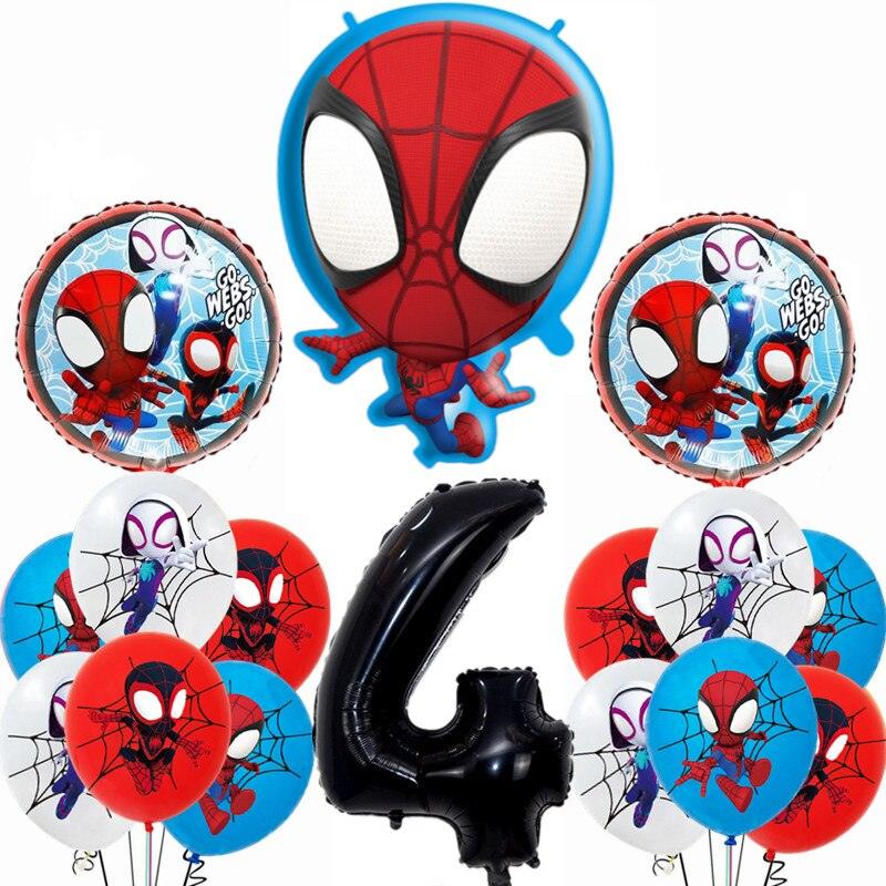 Spidey And His Amazing Friends Party Decorations Spiderman Theme Tableware Balloon Set Superhero Baby Shower Kids Party Supplies