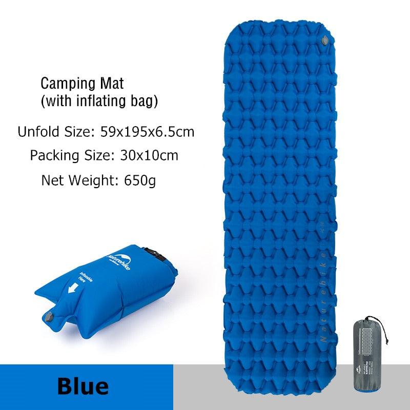 Naturehike Inflatable Mattress Air Mattress Camping Mat Ultralight Camping Mattress Sleeping Mat Camping Bed Nylon Sleeping Pad