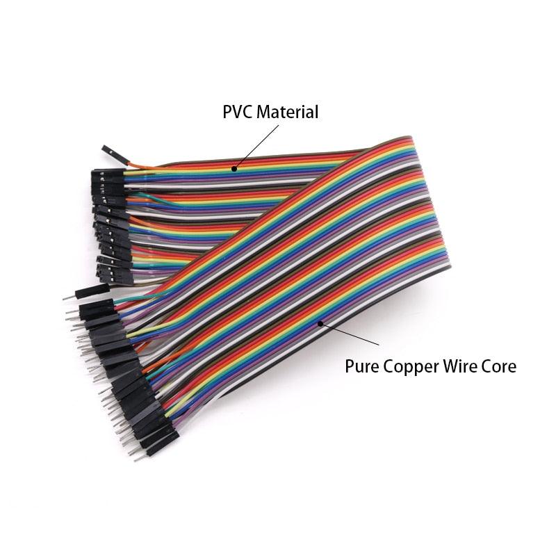 40Pin Jumper Wire Pins Male to Male Female to Female Cable Kit DIY Electron Line 2.54mm for PCB Arduino 10cm 21cm 30cm 40cm