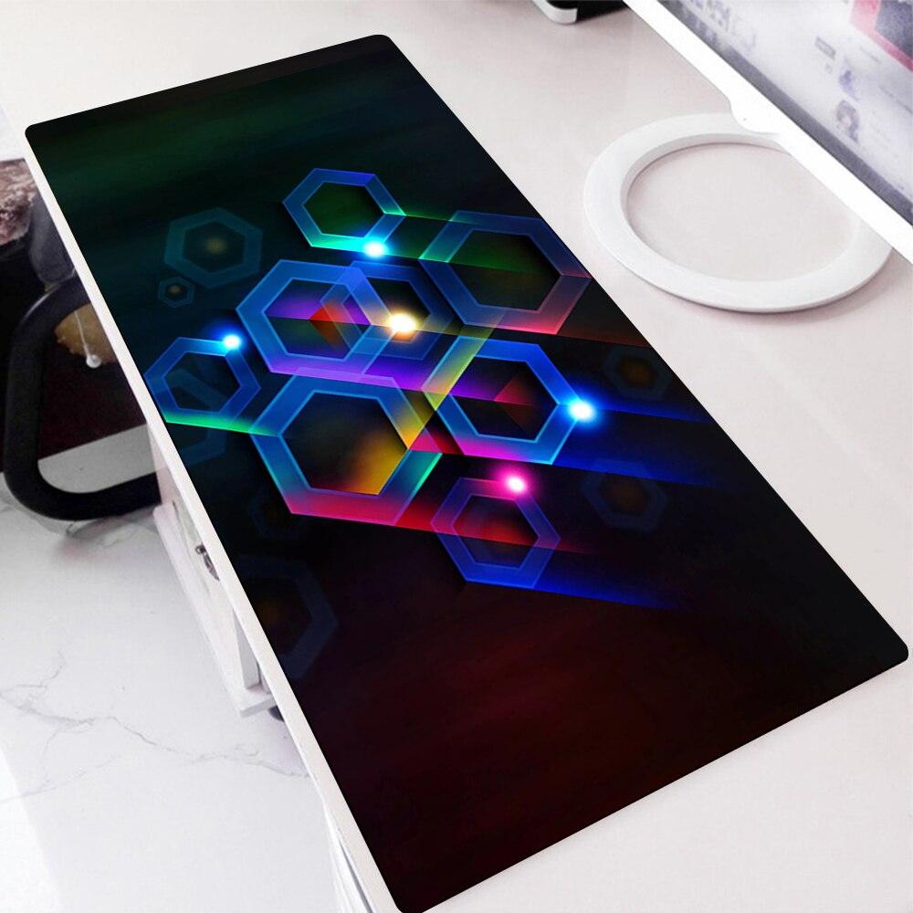 Geometric Gaming Accessories MousePads Computer Laptop Gamer Extended Mouse Mat Large Anime Mouse Pad Rubber Keyboards Table Mat