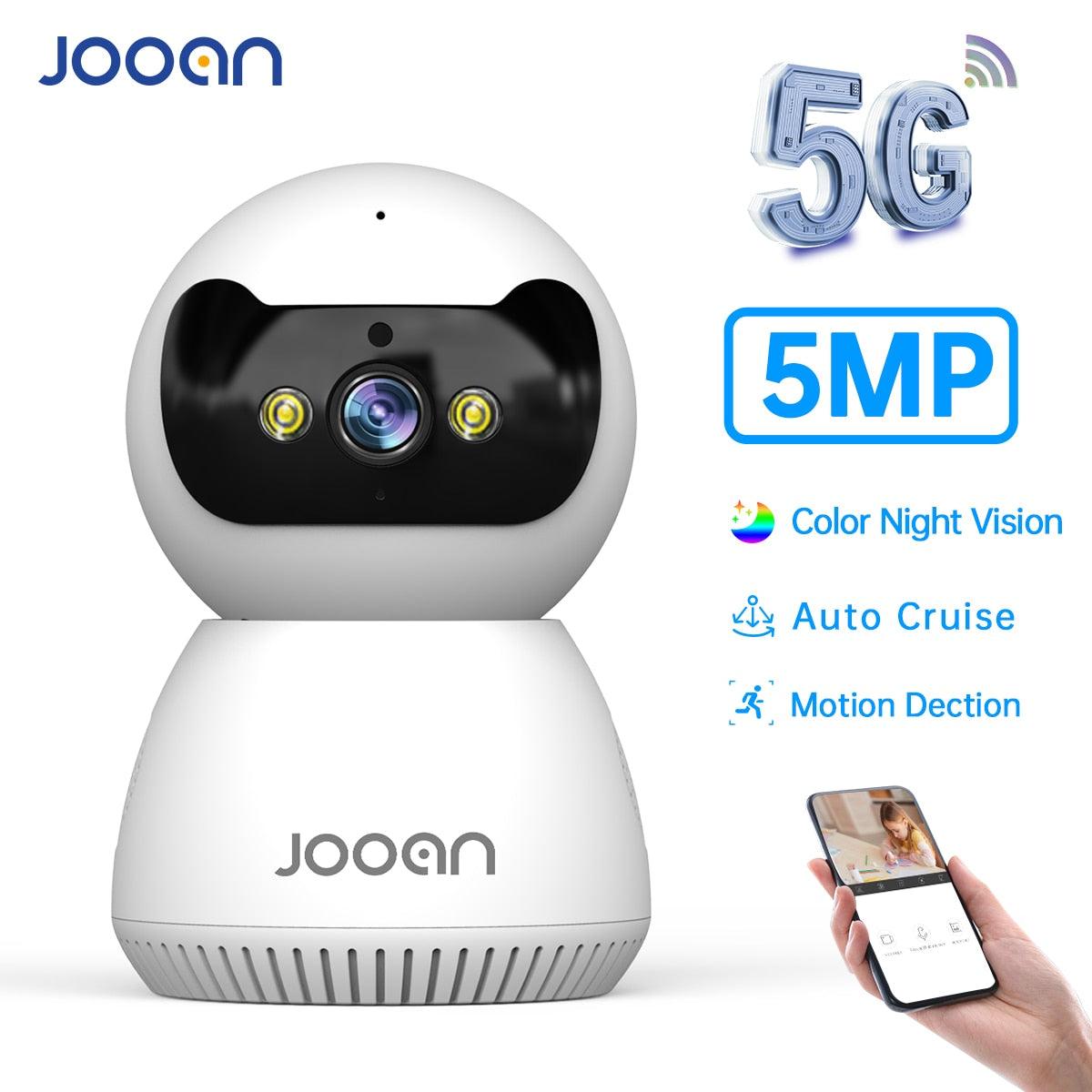 Jooan 5MP 3MP IP Camera 5G WiFi Home Security Camera 2-Way Audio CCTV Surveillance Camera Color Night Vision Smart Baby Monitor