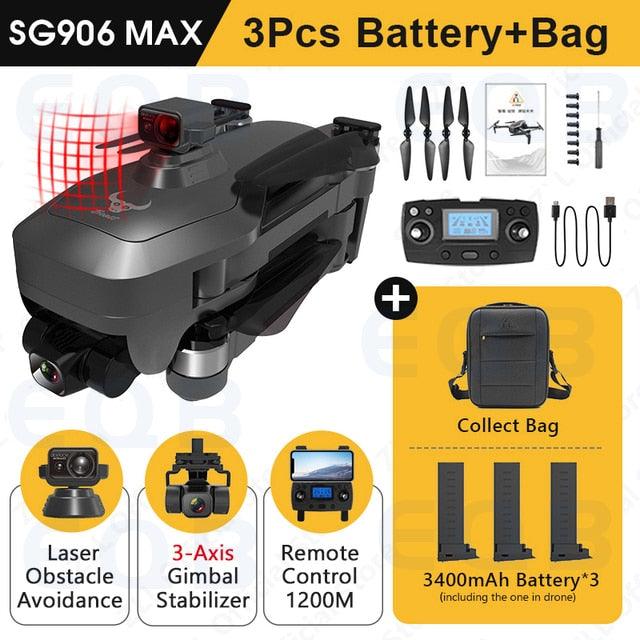 EQB SG906 MAX GPS Drone with 3 Axis Gimbal Professional 4K Camera Obstacle Avoidance RC Quadcopter 5G FPV Profesional Drones