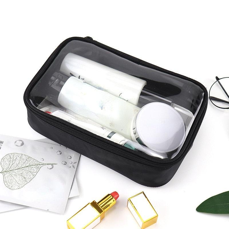 Waterproof Transparent Cosmetic Bag Women Make Up Case Travel Zipper Clear Makeup Beauty Wash Organizer Bath Toiletry Bags Kit