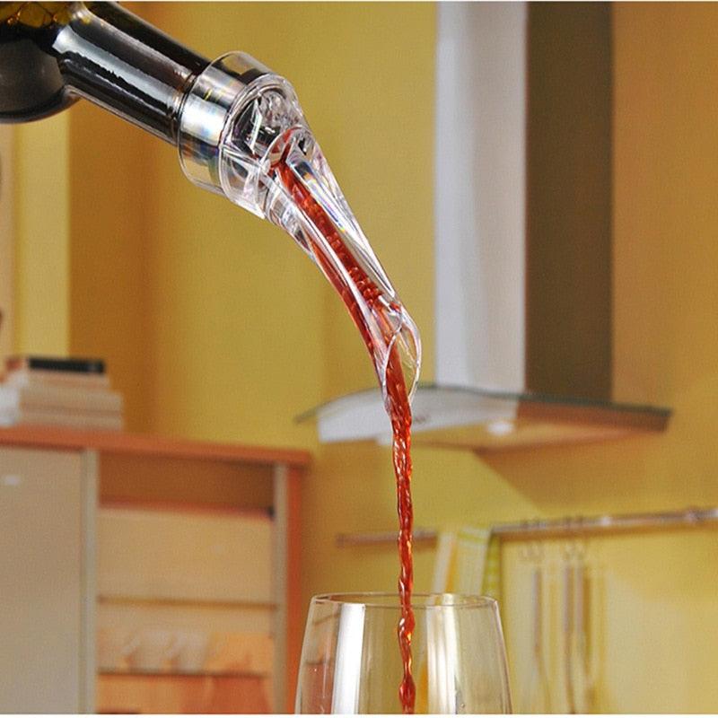 1pcs Magic Wine Decanter Red Wine Aerating Pourer Spout Decanter Wine Aerator Quick Aerating Pouring Tool Pump Portable Filter