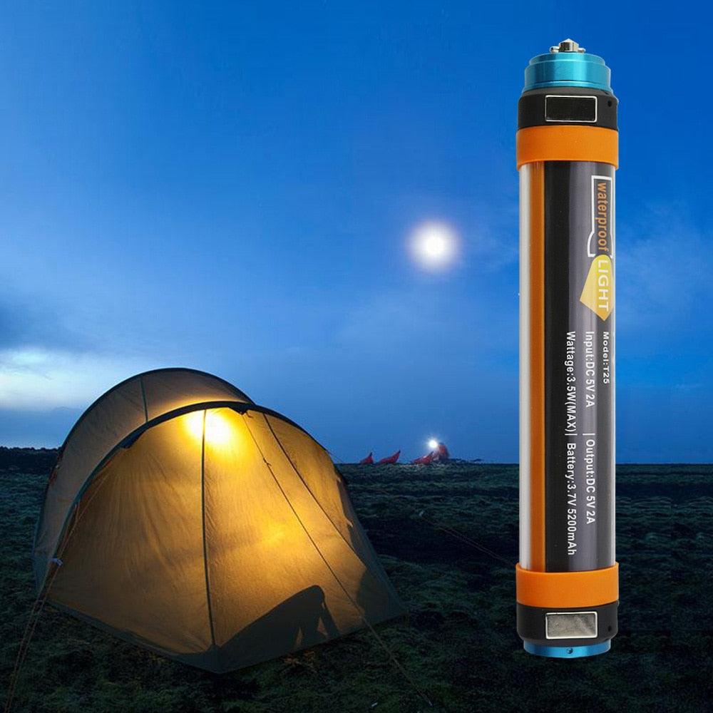 Outdoor LED Camping Lights USB Rechargeable Magnetic lamp IPX68 Waterproof lantern Flashlight Travel Survival Camping light