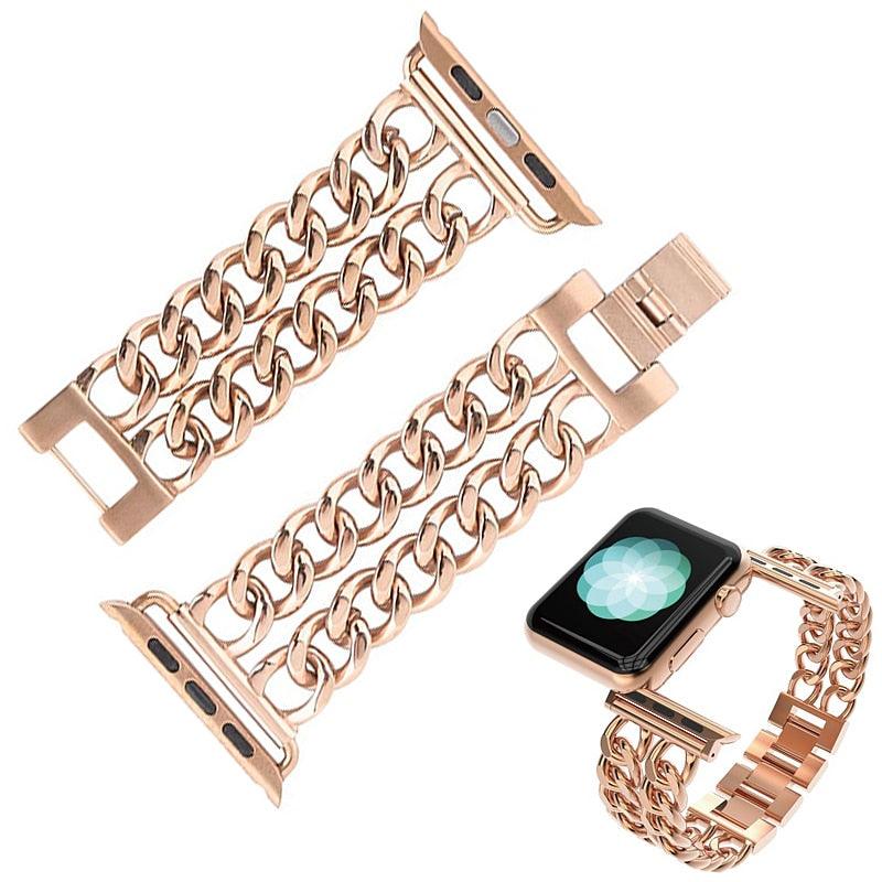 Steel Band For Apple Watch 7 6 se 5 4 3 2 1 38 42mm 40mm 44mm strap wristband Metal Band for iWatch Series 7 6 5 4 3 2 41mm 45mm