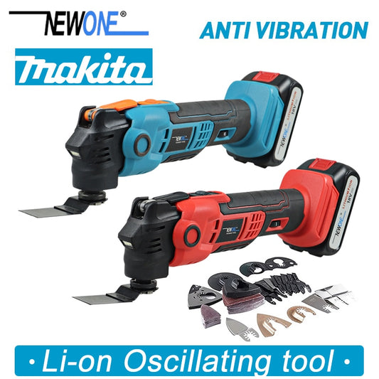 Newone Cordless 20V Quickrelease Oscillating Tool Multifunction tool Anti-Vibration Compatible for MAKITA 18V Renovator Trimmer