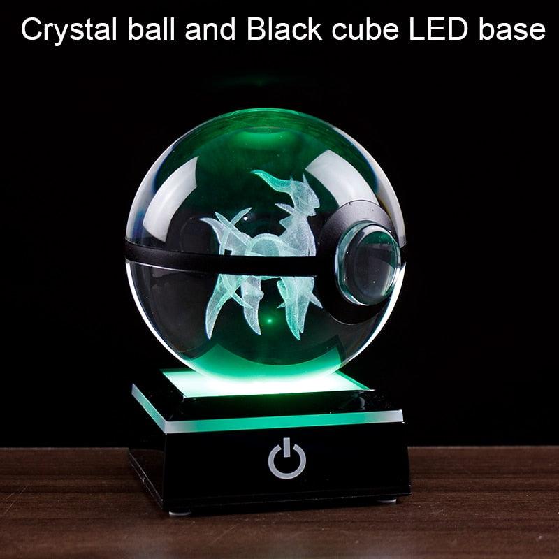 3D Crystal Laser Engraving Glass Ball Sphere LED Lights Christmas Birthday Gifts for Kids