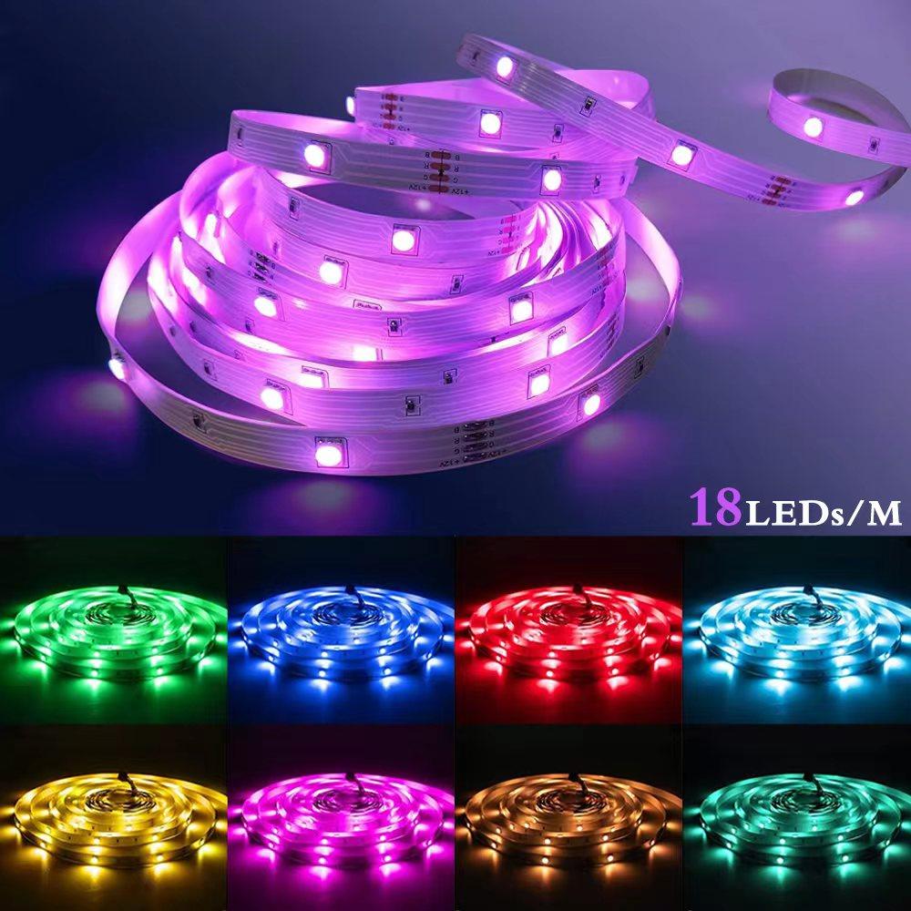 LED Light Strips Bluetooth WIFI Controller Flexible RGB 5050 Decoration BackLight Lamp Night Light Luminous String For Bedroom