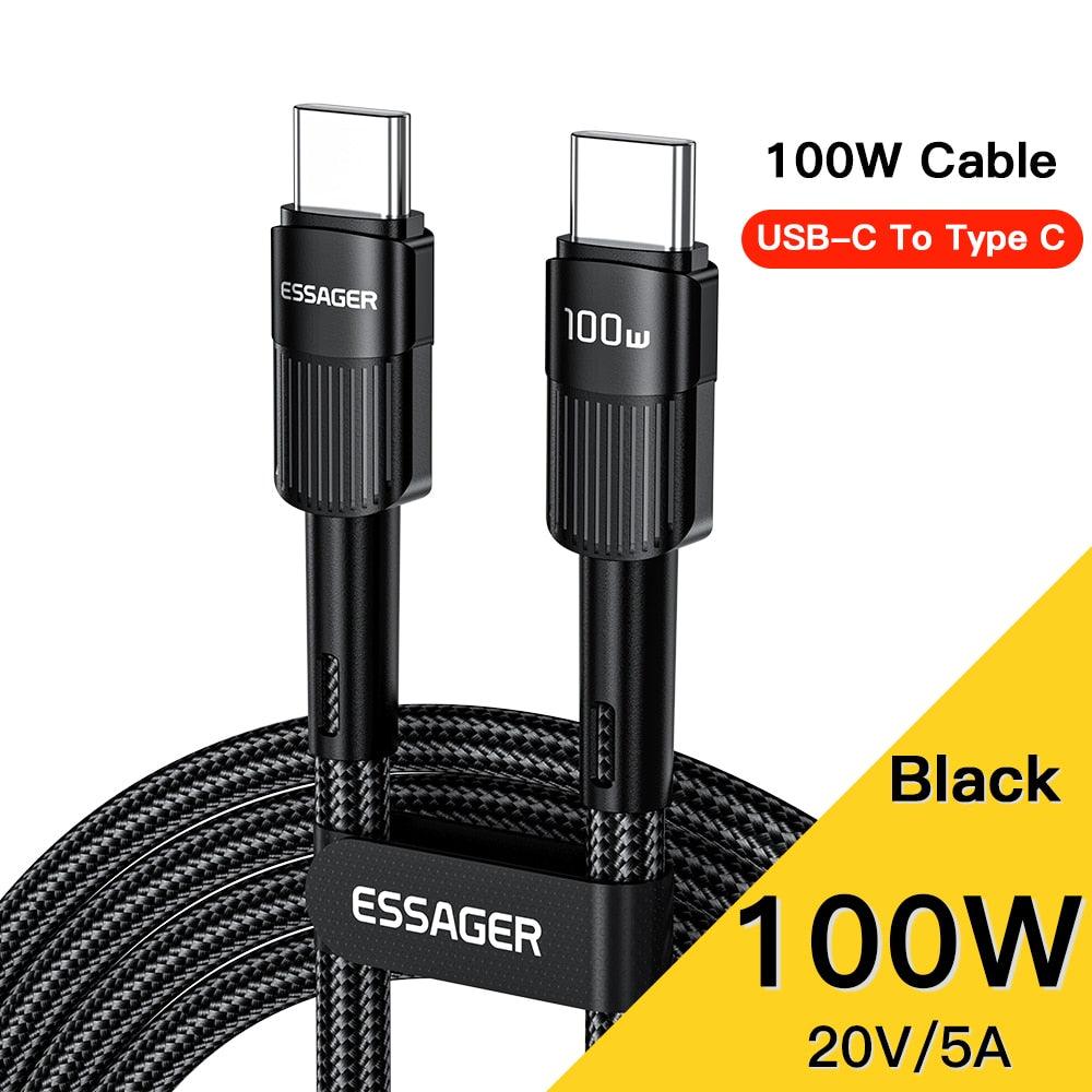 7A USB Type C Cable For Realme Huawei P30 Pro 66W Fast Charging Wire USB-C Charger Data Cord For Samsung Oneplus Poco F3