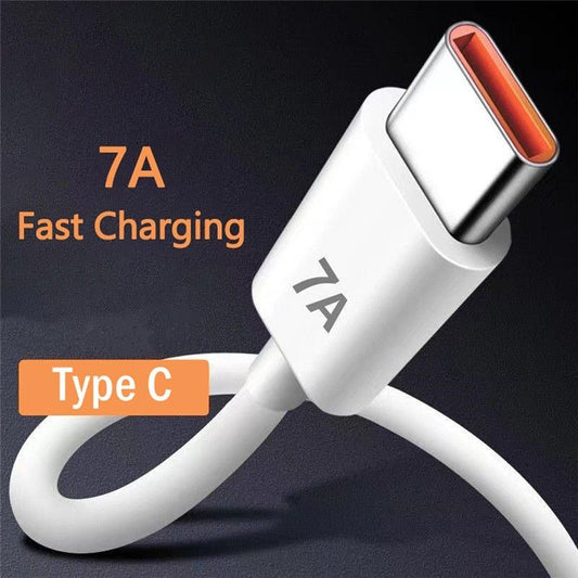 7A 100W Type C USB Cable Super-Fast Charge Cable for Huawei Mate 40 30 Xiaomi Samsung Fast Charging USB Charger Cables Data Cord