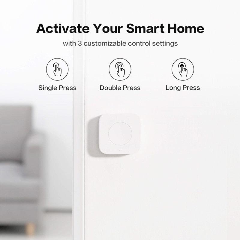 Aqara Sensor Smart Wireless Mini Switch Key Zigbee Connection Remote One Key Control Button Home Security Mihome Homekit
