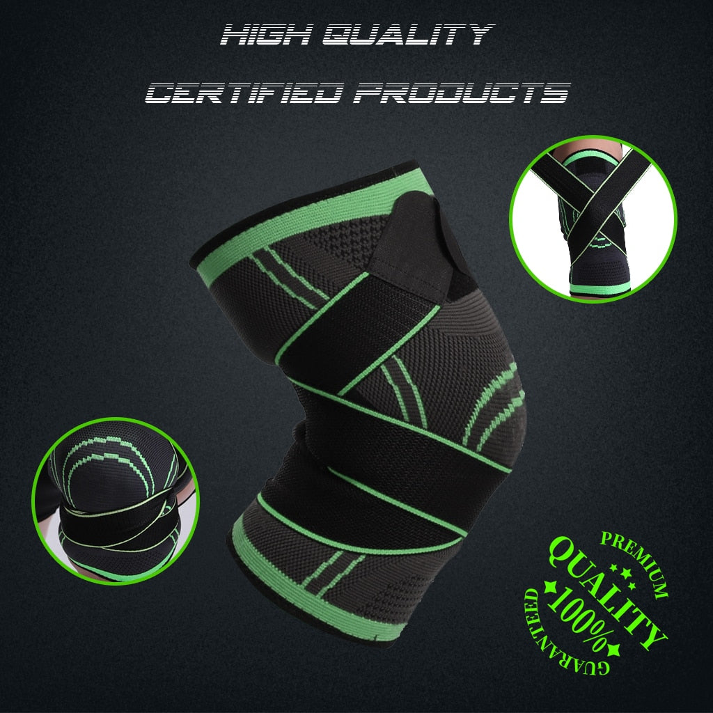 WorthWhile 1PC Sports Kneepad Men Pressurized Elastic Knee Pads Support Fitness Gear Basketball Volleyball Brace Protector