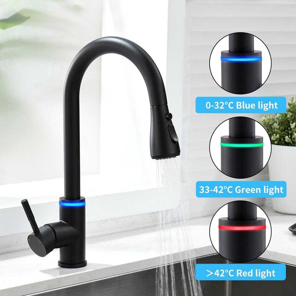Smart Touch Kitchen Faucets Crane For Sensor Kitchen Water Tap Sink Mixer Rotate Touch Faucet Sensor Water Mixer KH-1005