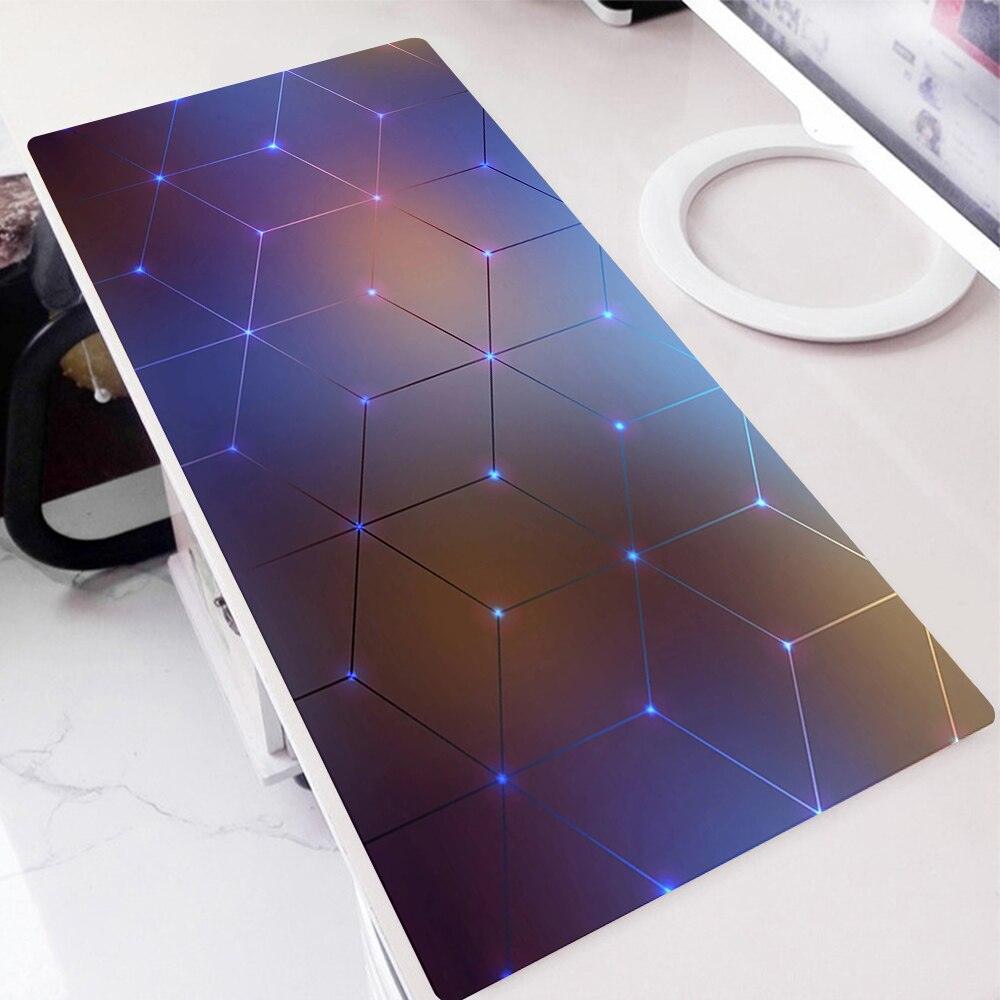 Geometric Gaming Accessories MousePads Computer Laptop Gamer Extended Mouse Mat Large Anime Mouse Pad Rubber Keyboards Table Mat