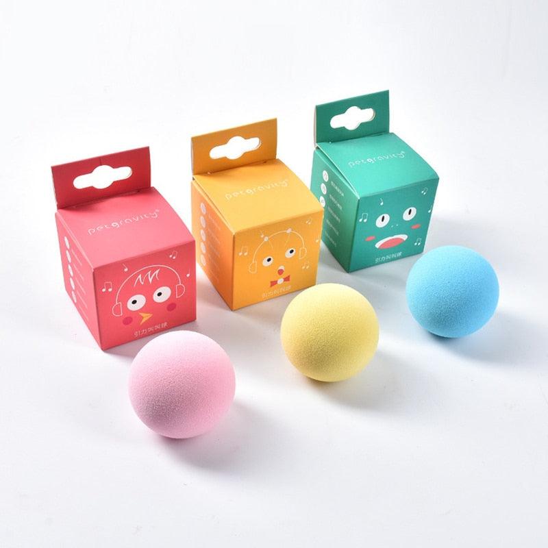 Smart Cat Toys Interactive Ball Plush Electric Catnip Training Toy Kitten Touch Sounding Pet Product Squeak Toy Ball Cat Supplie