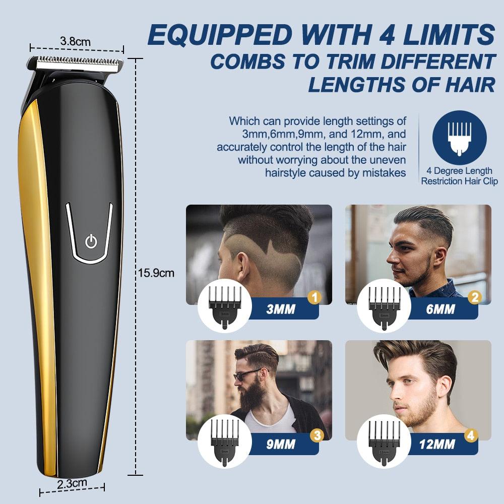 YBLNTEK 3 In 1 Multifunctional Men Hair Trimmer Machine Hair Clipper Electric Beard Shaver Nose Hair Trimmer Barber Grooming Kit