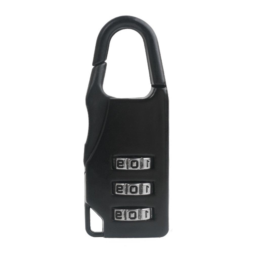 3 Digit Code Combination Password Lock Portable Travel Mini Zinc Carrying Luggage Case Security Lock Backpack Lock Padlock Tool