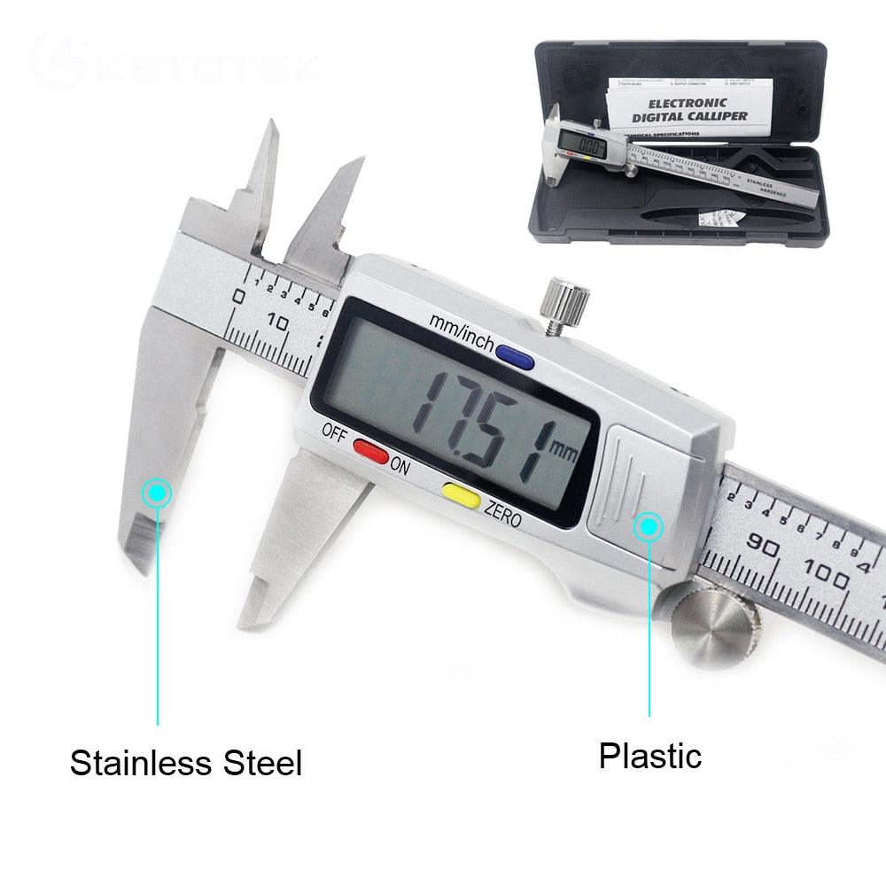 6 Inch 150mm Digital Vernier Caliper Measuring Tool Stainless Steel Micrometer Depth Ruler instrument Messschieber Paquimetro