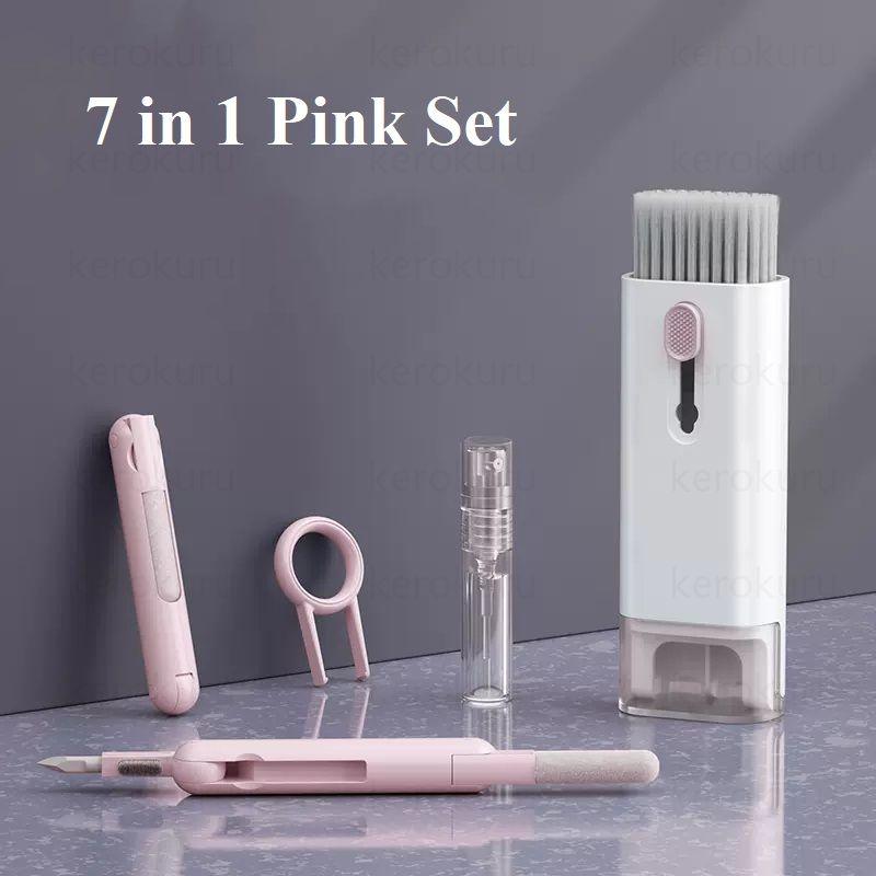 7-in-1 Cleaning Kit Computer Keyboard Cleaner Brush Earphones Cleaning Pen For AirPods iPhone Cleaning Tools Keycap Puller Set