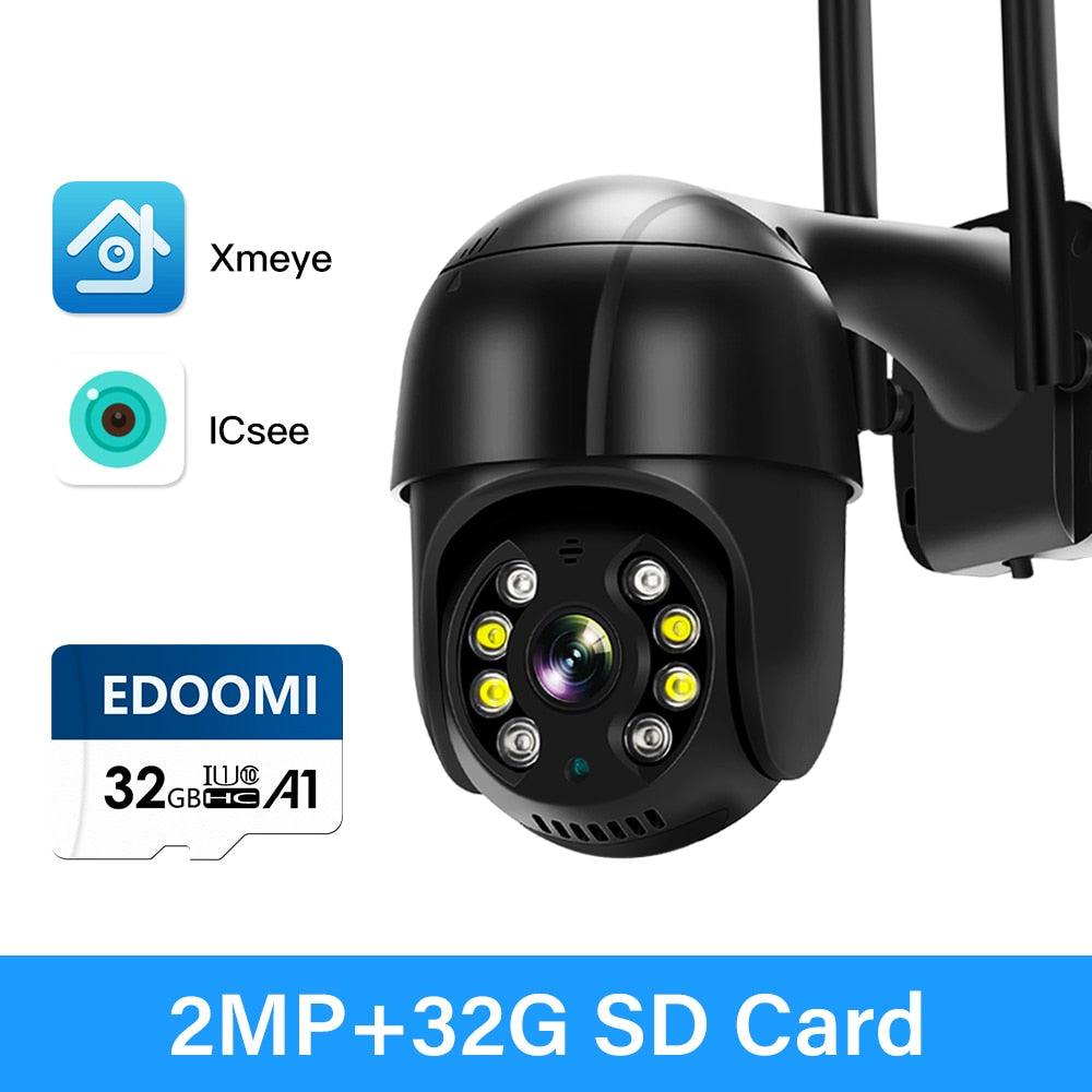 4K WiFi IP Camera Outdoor Wireless Video Surveillance 5MP Dome Cam Support Onvif 1080P Home Security Protection ICsee Black
