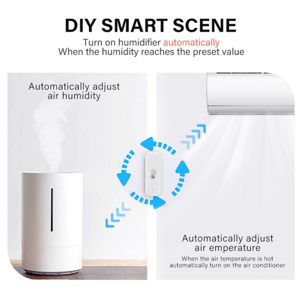 Tuya ZigBee/wifi Smart Temperature And Humidity Sensor Battery Powered ZigBee Smart Home Security Work With Alexa Google Home