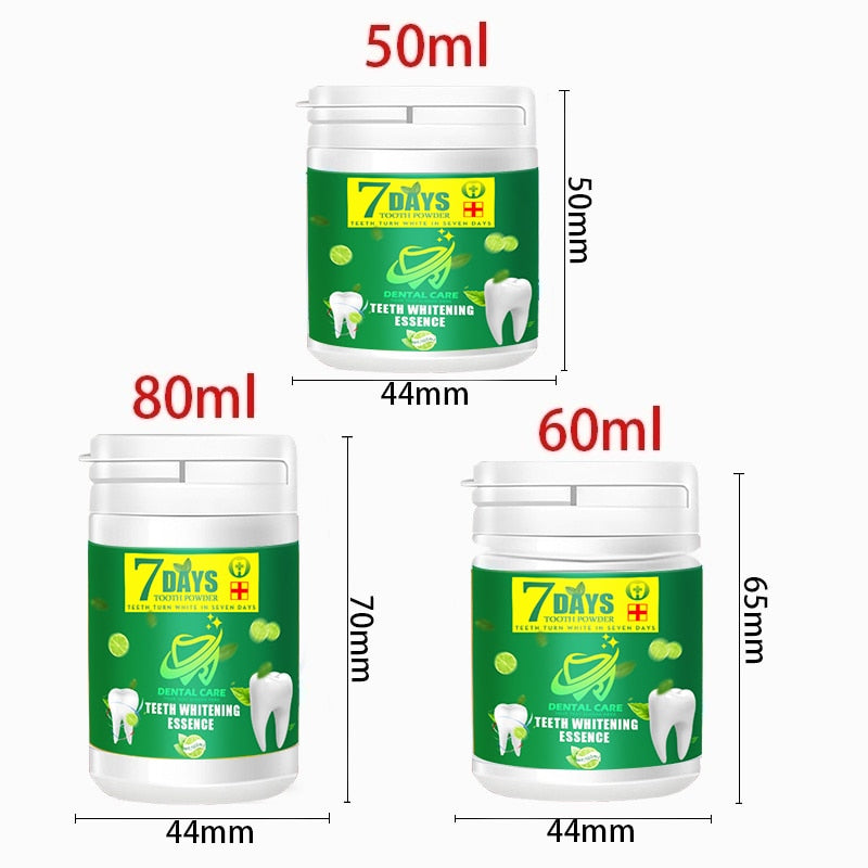120ml Teeth Whitening Powder Remove Plaque Stains Toothpaste Fresh Breath Oral Hygiene Dentally Tools Teeth Care