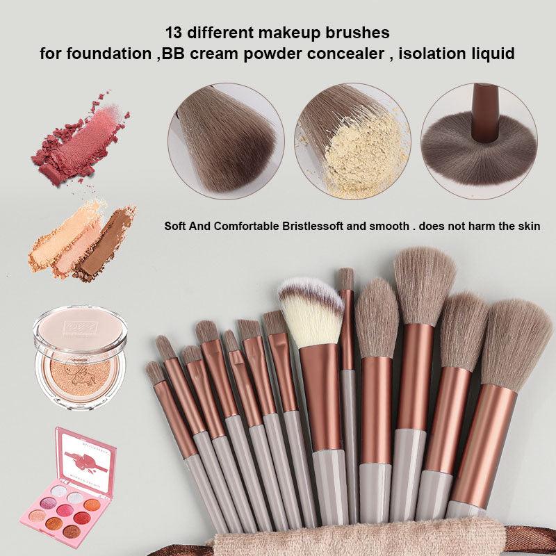 13PCS Makeup Brushes Set Eye Shadow Foundation Women Cosmetic Brush Eyeshadow Blush Powder Blending Beauty Soft Makeup Tool
