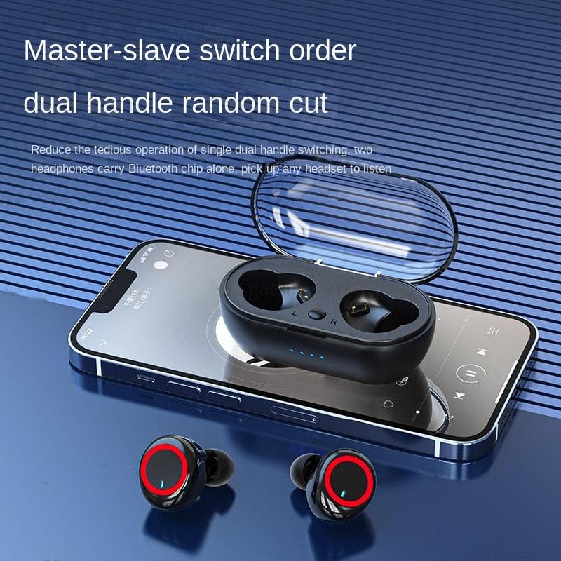 Y50 Bluetooth Earphone Outdoor Sports Wireless Headset 5.0 With Charging Bin Power Display Touch Control Headphone Earbuds