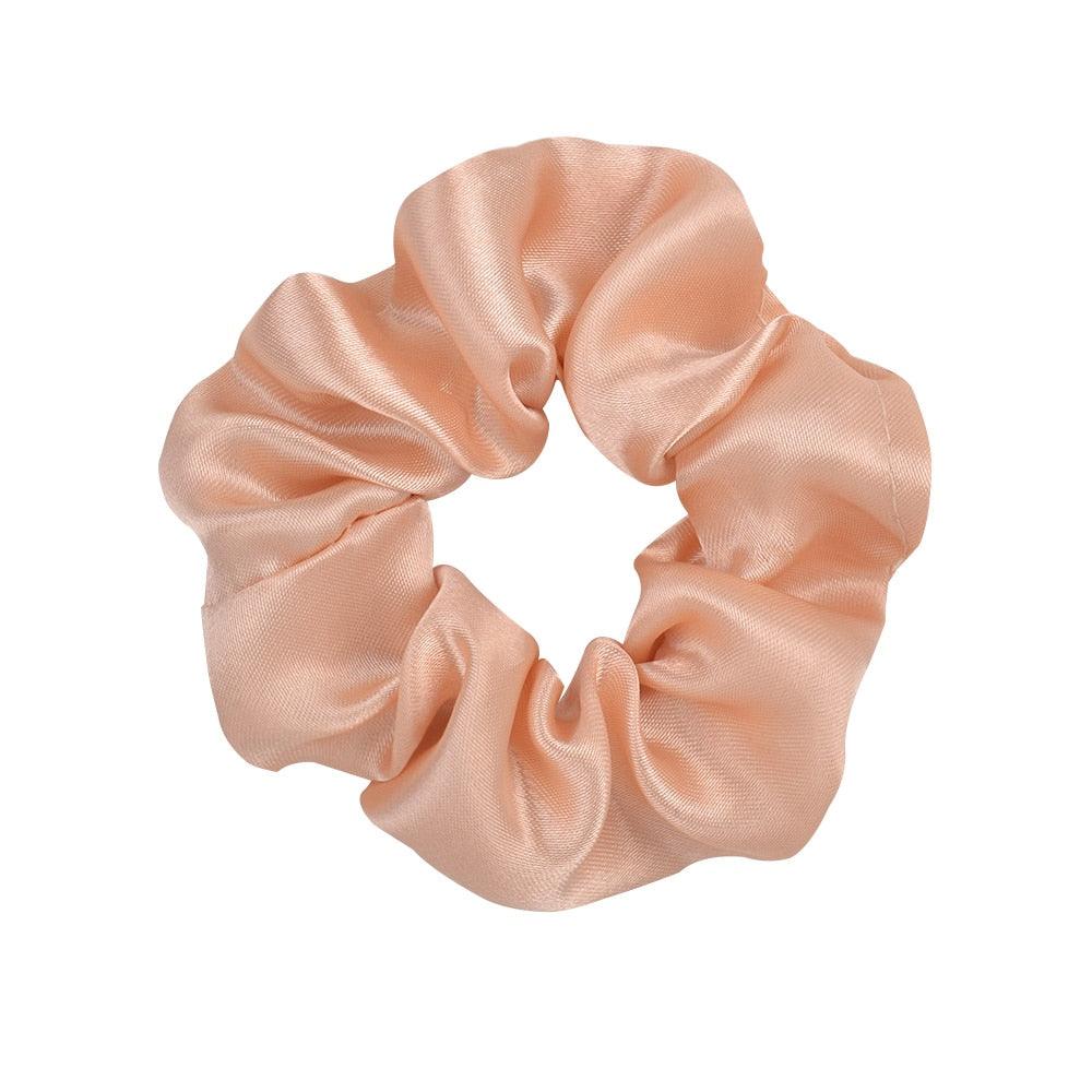 3.9 inch Women Silk Scrunchie Elastic Handmade Multicolor Hair Band Ponytail Holder Headband Hair Accessories