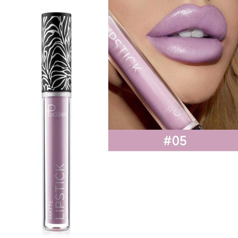 New Lip Stick Long Lasting Sexy Lip Gloss Matte Lip Glaze Cream Liquid Lipstick Makeup Beauty Non-stick Cup Waterproof Cosmetics