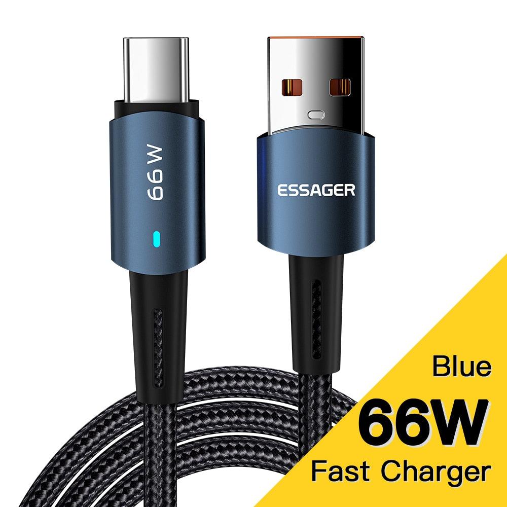 7A 100W USB Type C Cable 100W Fast Charging Wire For OPPO Oneplus Huawei P40 P30 Samsung Realme USB C Charger Data Cord