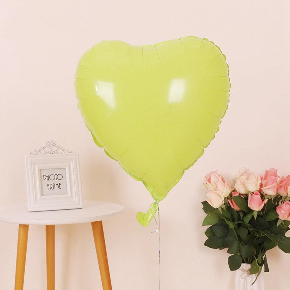 18inch Rose Gold Heart Foil Balloons Inflatable Helium Ballons Birthday Party Wedding Decoration Balloon Baby Shower Supplies