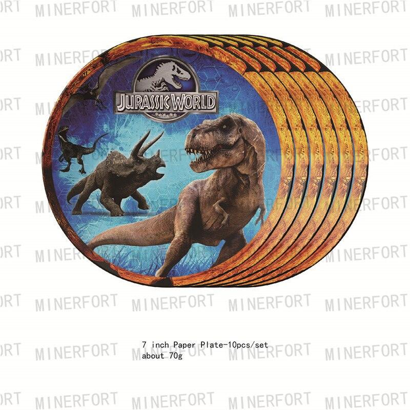 New Jurassic World Theme Party Disposable Tableware Jurassic World Dino Birthday Party Decorations Jungle Party Supplies Toys