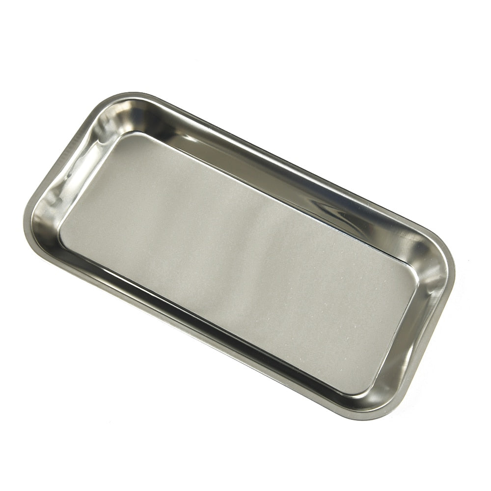 1PC Stainless Steel Nail Art Equipment Plate Cosmetic Storage Tray Surgical Dental Tray Home False Nails Dish Tools Nail Art