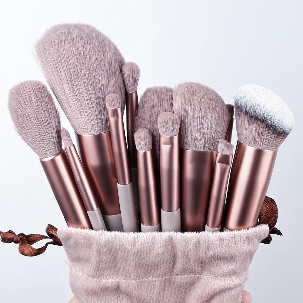 13PCS Makeup Brushes Set Eye Shadow Foundation Women Cosmetic Brush Eyeshadow Blush Powder Blending Beauty Soft Makeup Tool