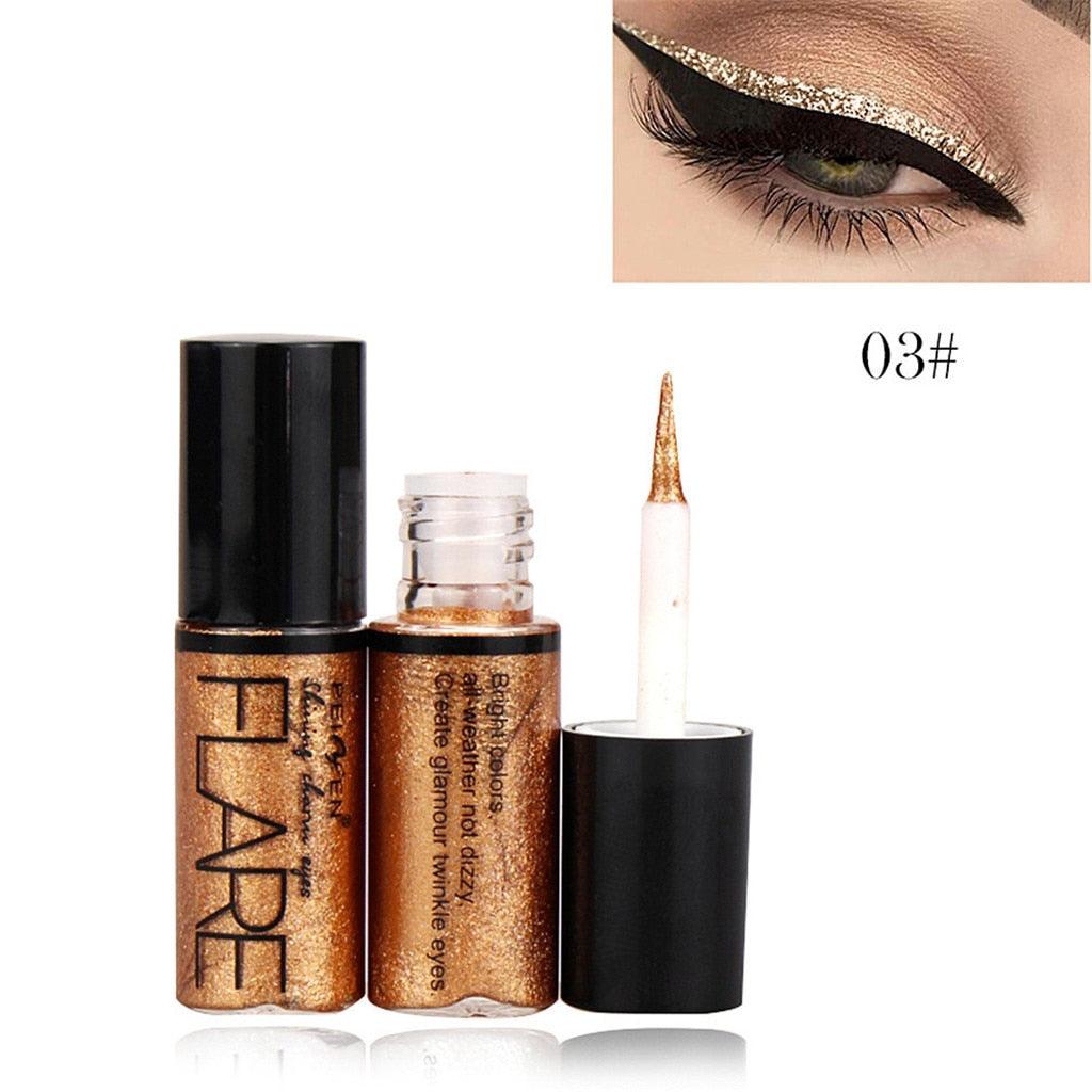 Diamond Shiny Eye Liners Cosmetics Waterproof Silver Rose Gold Color Glitter Sequins Eyeliner Makeup Beauty Eye Shadow