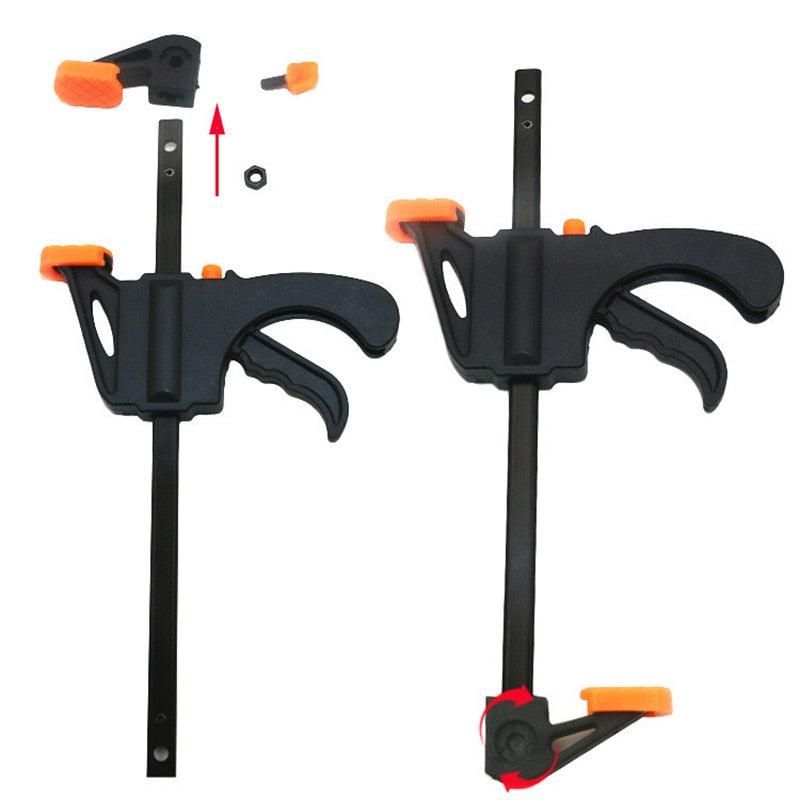 4Inch Quick Ratchet Release Speed Squeeze Wood Working Work Bar Clamp Clip Kit Spreader Gadget Tool DIY Hand Woodworking Tools