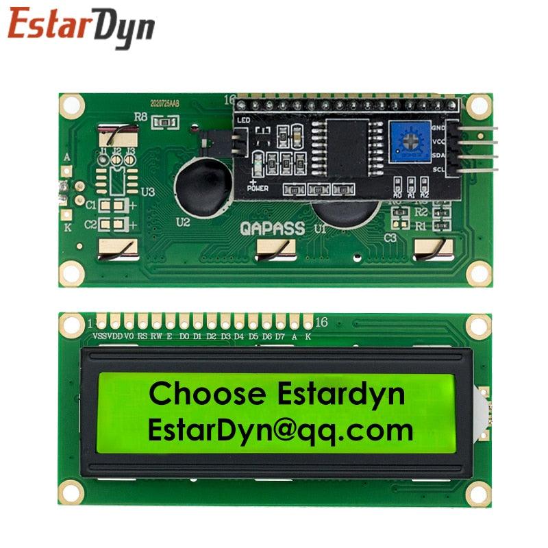 LCD1602 1602 LCD Module Blue / Yellow Green Screen 16x2 Character LCD Display PCF8574T PCF8574 IIC I2C Interface 5V for arduino
