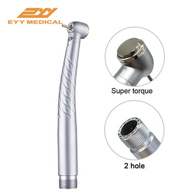 Dental LED High Speed Handpiece 2/4 Hole Standard Head Air Turbine E-Generator Ceramic Bearing Dentist Tips Triple Water Spray