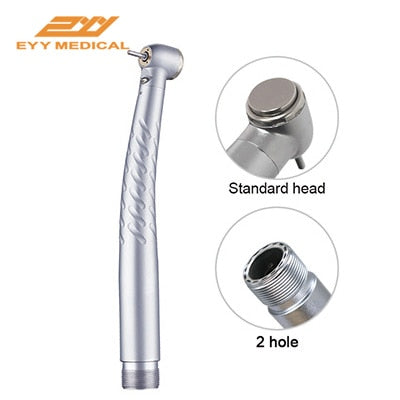 Dental LED High Speed Handpiece 2/4 Hole Standard Head Air Turbine E-Generator Ceramic Bearing Dentist Tips Triple Water Spray