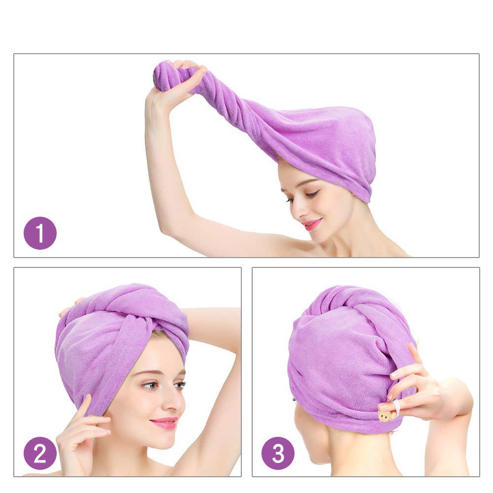 Quick-dry Hair Towel Women Hair Drying Hat Cap Hat Bath Hat Microfiber Solid Towel Cap Super Absorption Turban Hair Dry Cap