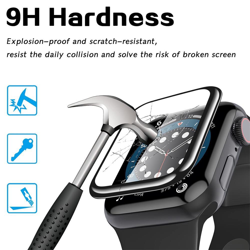 Screen Protector For Apple Watch series 7 45mm 41mm 8 Accessories Soft Glass 9D HD Full Film iWatch 6 5 3 se 44mm 40mm 42mm 38mm