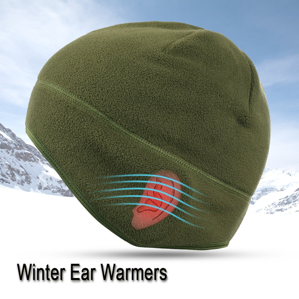 Winter Hat Thermal Running Sports Hats Soft Stretch Fitness Warm Ear Cover Snowboard Hiking Cycling Ski Windproof Cap Men Women
