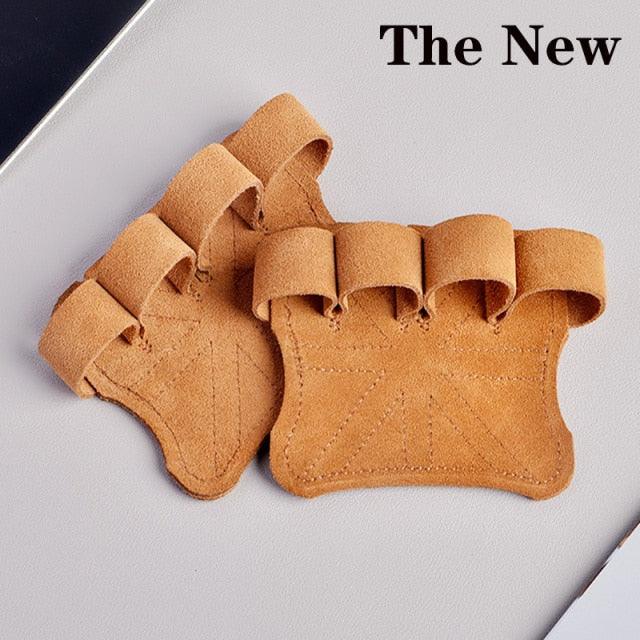 Leather Weight Lifting Training Gloves Palm Protection Women Men Fitness Sports Gymnastics Grips Pull Ups Weightlifting Workout
