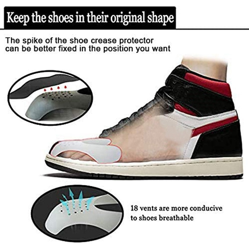 2 Pacs New Shoe Care Sneaker Anti Crease Toe Caps Protector Stretcher Expander Shaper Support Pad Shoes Accessories