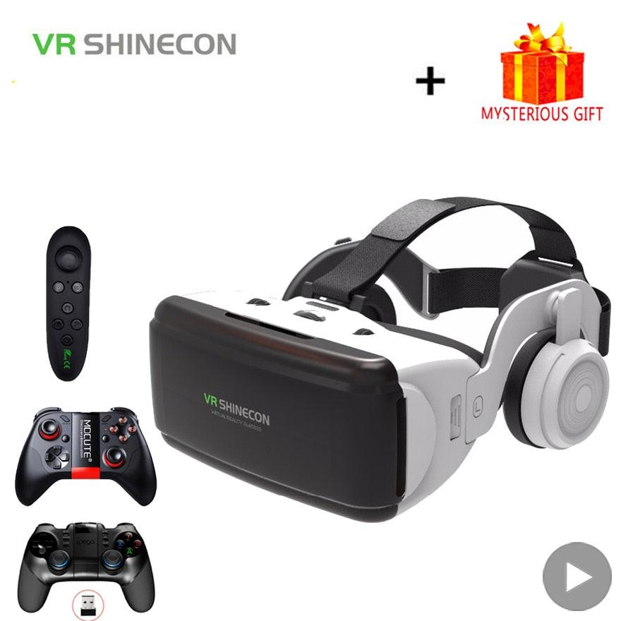 VR Shinecon Casque Helmet 3D Glasses Virtual Reality For Smartphone Smart Phone Headset Goggles Binoculars Video Game Wirth Lens