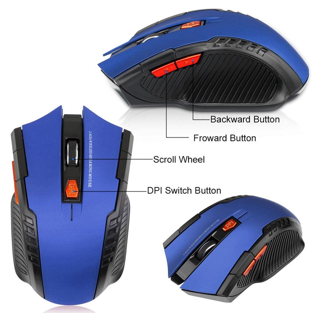 ORZERHOME 2.4GHz Wireless Mouse Optical Mice with USB Receiver Gamer 1600DPI 6 Buttons Mouse For Computer PC Laptop Accessories