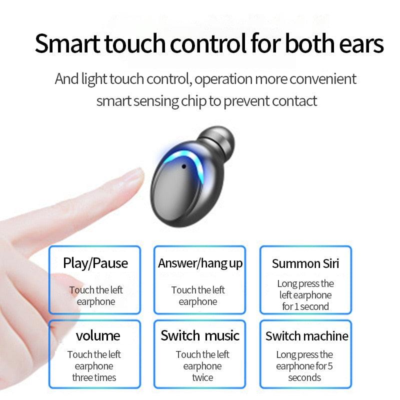 F9 Wireless Earphones Bluetooth 5.0 TWS LED Dislpaly Binaural Headset Waterproof HD Calling CVC 8.0 Noise Reduction Headphones