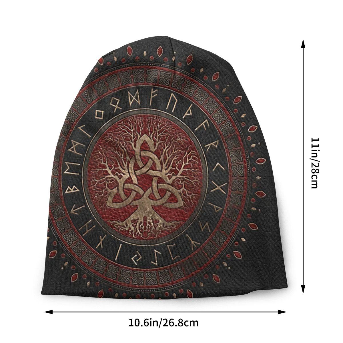 Bonnet Hats Vikings Ragnar Lothbrok Men Women&#39;s Knitting Hat Tree Of With Triquetra Winter Warm Cap Street Skullies Beanies Caps